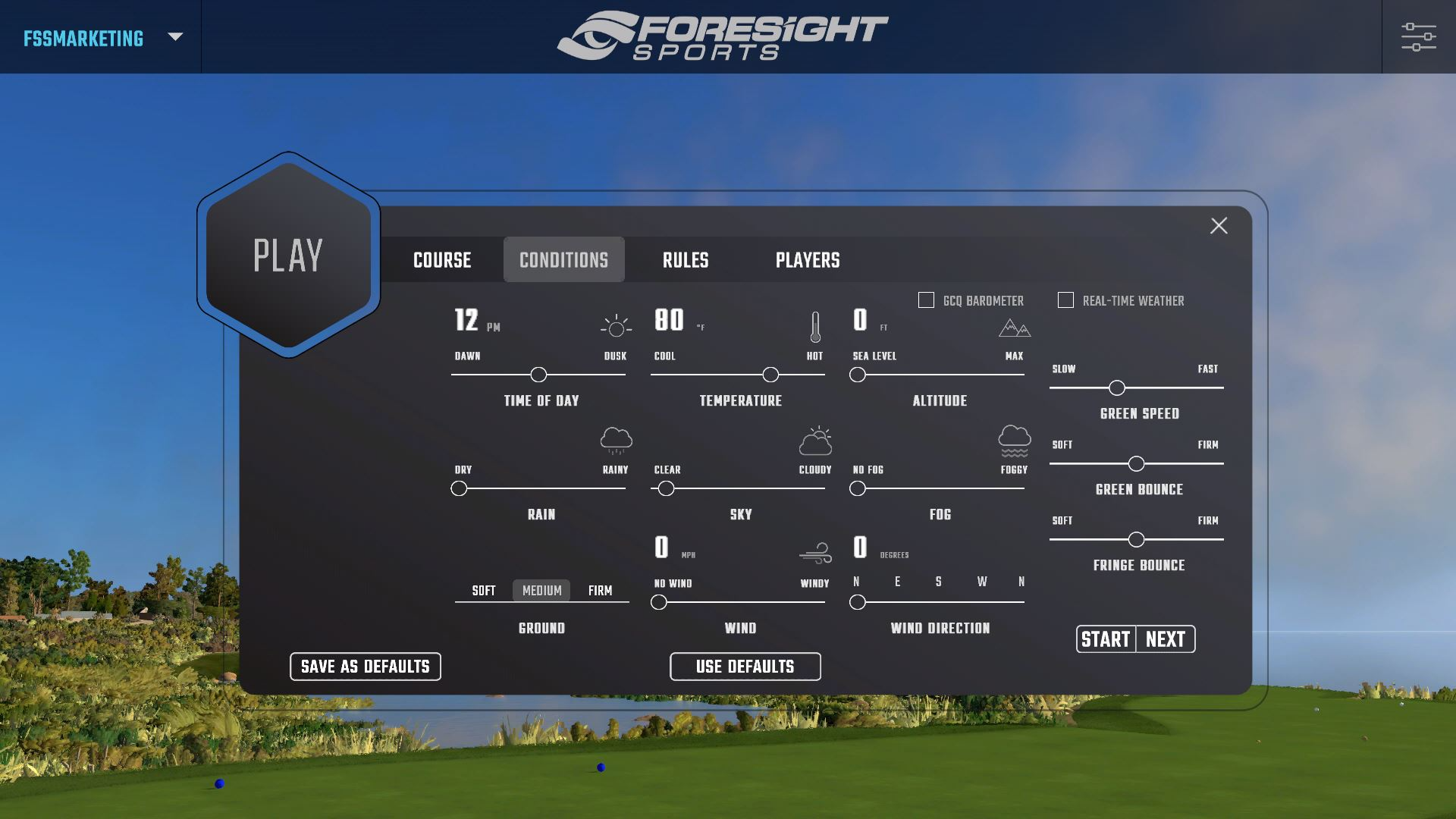 Play Course Conditions